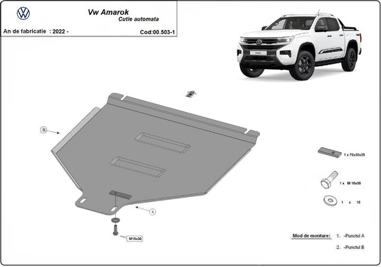 Automatic Gearbox -  metallic shield Volkswagen Amarok (2mm)