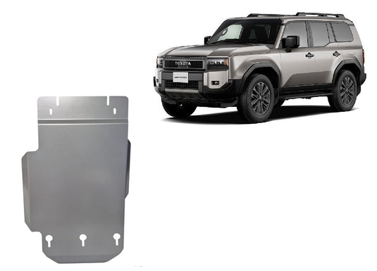 Boîte de vitesses - blindage métallique en aluminium Toyota Land Cruiser 250 (4 mm)
