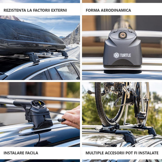 Dachregalkreuzstangen Schildkrötenluft-V1, silberne Farbe, für Ssangyong Tivoli XLV SUV 16- gewidmet