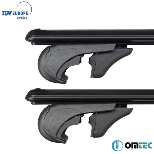 Set Bare Transversale Portbagaj OMTEC BOLD Bar V2, Culroare NeaGra, Widmung Pentru Hyundai Santa Fe (DM) SUV 13-18