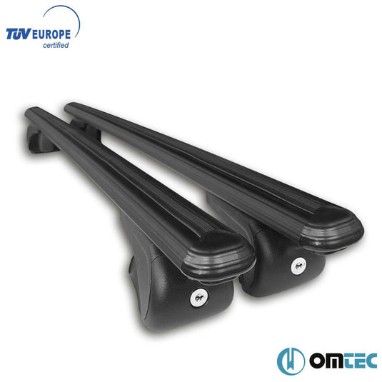 Set Bare Transversale Portbagaj OMTEC BOLD Bar V2, Culroare NeaGra, Widmung Pentru Hyundai Tucson (TL) SUV 15-20