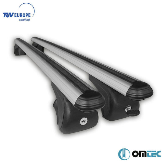 Set Bare Transversale Portbagaj Bold Bar V1, Culroare Argintie, widmen Sie Pentru Audi A4 Allroad SW 2008-2016