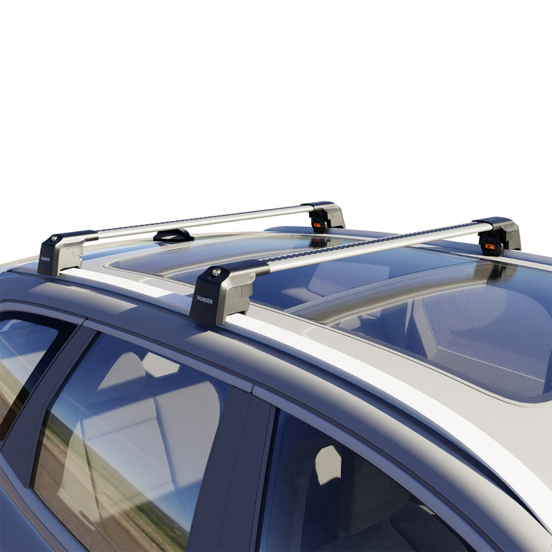 Încărcați imaginea în vizualizatorul Galerie, Bare transversale pentru portbagaj, TRX2+-98-102, culoare argintie, dedicate BMW X3 G01 2018-2023