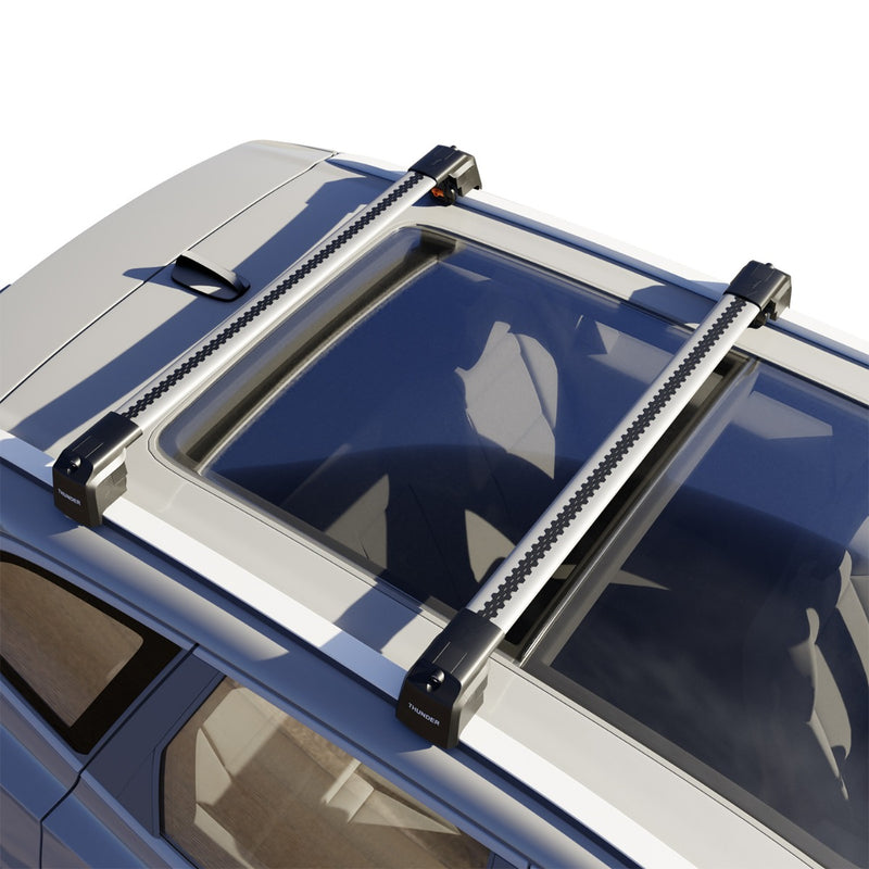 Încărcați imaginea în vizualizatorul Galerie, Bare transversale pentru portbagaj, TRX2+-98-102, culoare argintie, dedicate BMW X3 G01 2018-2023