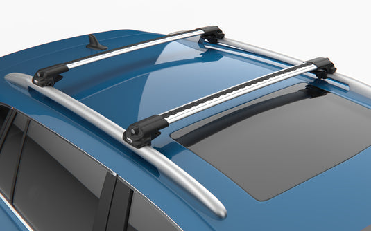 Roof rack cross bars Turtle Air-v1, silver color, dedicated for MAZDA 6 (GG1) ESTATE 02-07