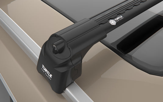 Dachregalkreuz-Bars Turtle Air-V2, schwarze Farbe, für Renault Megane Grand Tour 16- gewidmet.