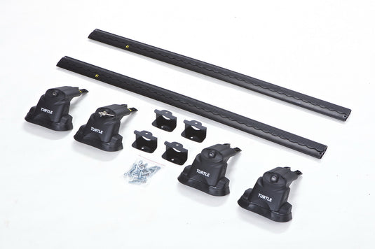 Roof rack cross bars Turtle Air-v3, black color, dedicated for BMW 5-SERIES GRAN TURISMO (F07) 09-17