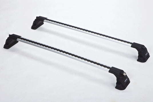 Barres de toit transversales Turtle Air-v3, couleur argent, dédiées au VOLKSWAGEN SHUTTLE (T5) VAN 03-15