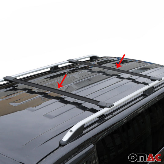 Set von Flügelriegel Dachträgerkreuzstangen, schwarze Farbe, für Ford Ranger 2012-2023 entwickelt