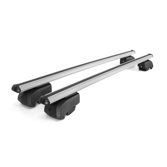 Set of wingbar roof rack cross bars, Black color, designed for Audi Q5 8R 2008-2017