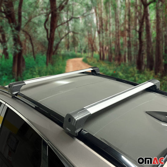 Set of wingbar roof rack cross bars, Black color, designed for BMW X3 G01 2018-2023