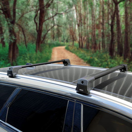 Set of wingbar roof rack cross bars, Black color, designed for Hyundai Tucson IV 2020-2023