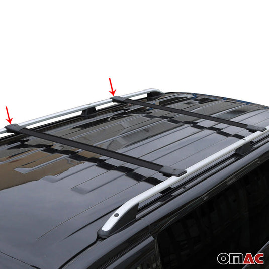 Set of wingbar roof rack cross bars, Black color, designed for Volvo XC90 II 2015-2019