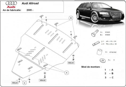 Engine metal shield - Audi Allroad II
