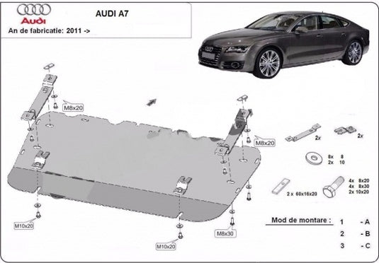 Engine metal shield - Audi A7 4G (2011-)
