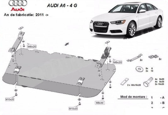 Engine metal shield - Audi A6 Avant 4G (2011-)
