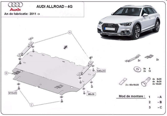 Engine metal shield - Audi A6 Allroad 4G (2012-)