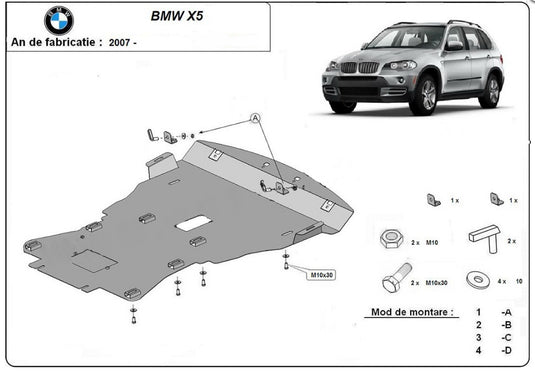 Engine metal shield - BMW X5 E70 (2007-2013)