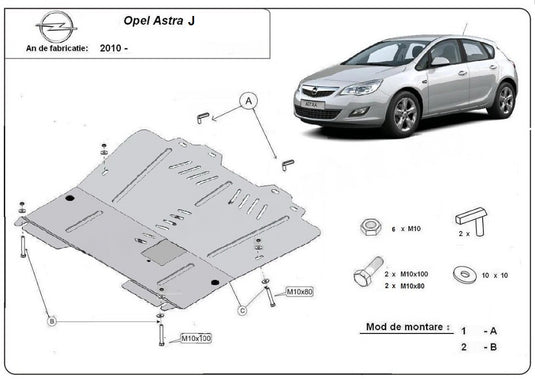 Engine metal shield - Opel Astra J (2011-)