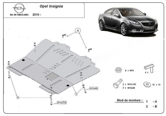 Engine metal shield - Opel Insignia (2013-)