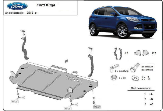 Motormetallschild - Ford Kuga II (2012-)