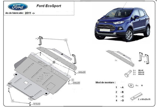 Motormetallschild - Ford EcoSport (2011-2025)