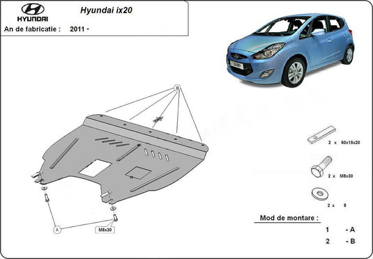 Engine metal shield - Hyundai ix20 (2015-)