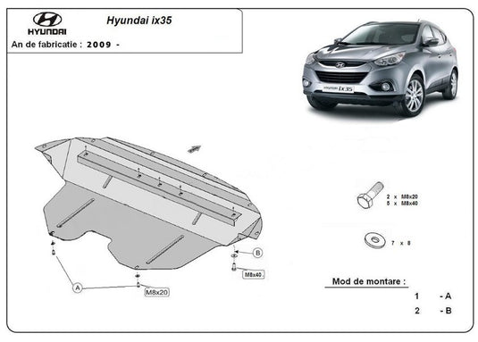 Engine metal shield - Hyundai ix35 (2009-)