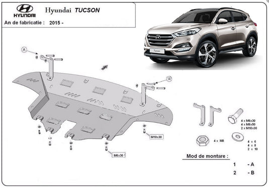 Engine metal shield - Hyundai Tucson TLE (2015-)