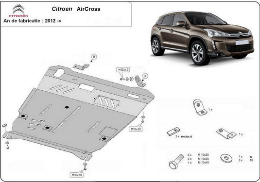 Motormetallschild - Citroen C4 Aircross (2012-2017)