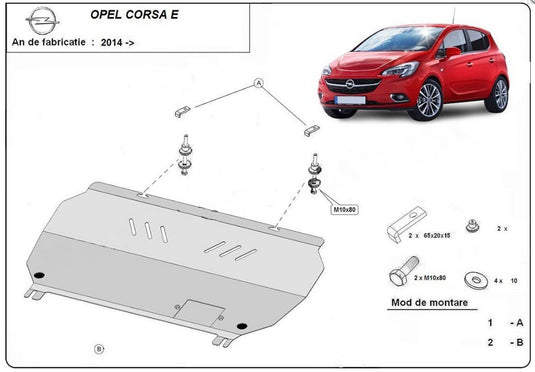 Engine metal shield - Opel Corsa E (2014-)