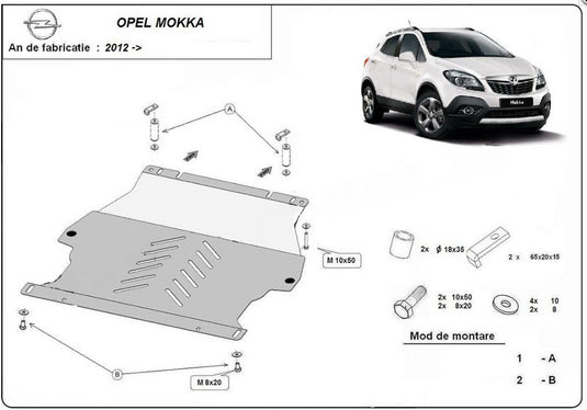 Engine metal shield - Opel Mokka (2012-)