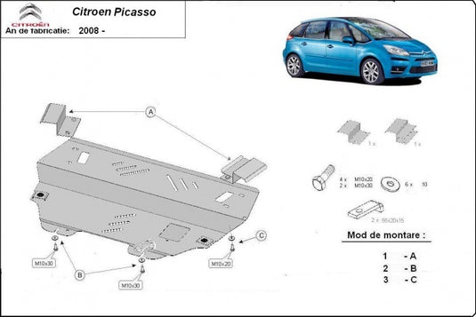 Motormetallschild - Citroen C4 Picasso (2008-2018)