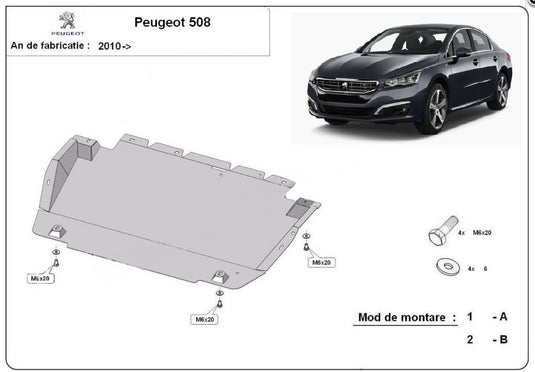 Engine metal shield - Peugeot 508 (2010-)