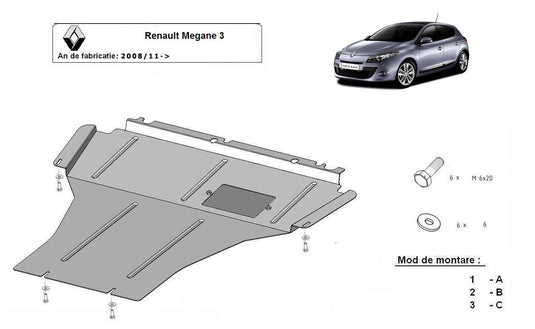 Engine metal shield - Renault Megane III (BZ0) (2008-)
