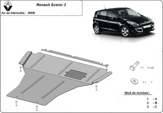 Engine metal shield - Renault Scenic III (2013-)