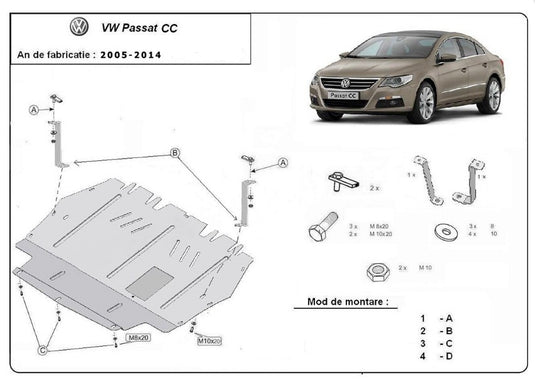 Engine metal shield - Volkswagen Passat CC (2012-)