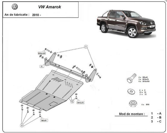 Engine metal shield - Volkswagen Amarok (2010-)