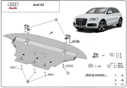 Engine metal shield - Audi Q5 (2008-)