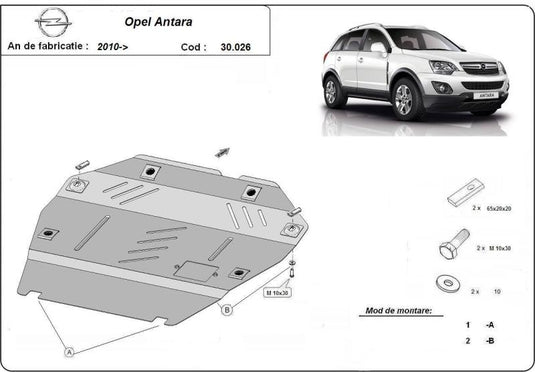 Engine metal shield - Opel Antara (2010-)