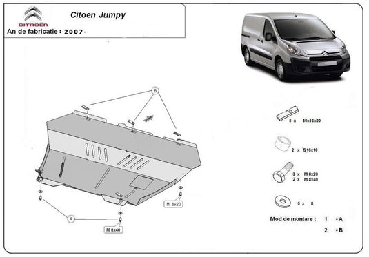 Motormetallschild - Citroen Jumpy II (2007-2025)