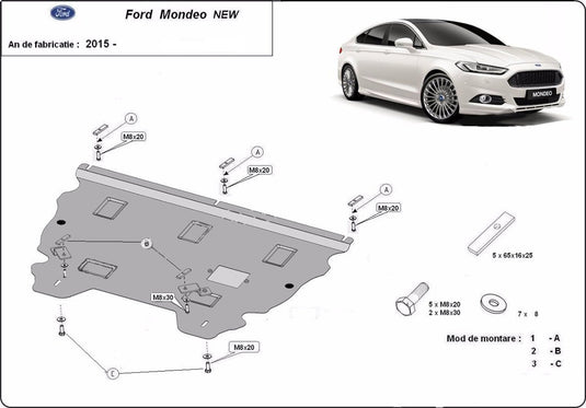 Engine metal shield - Ford Mondeo MK5 (2014-)