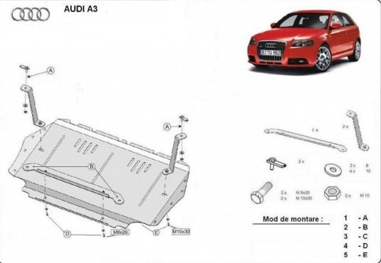 Engine metal shield - Audi A3 (2008-)