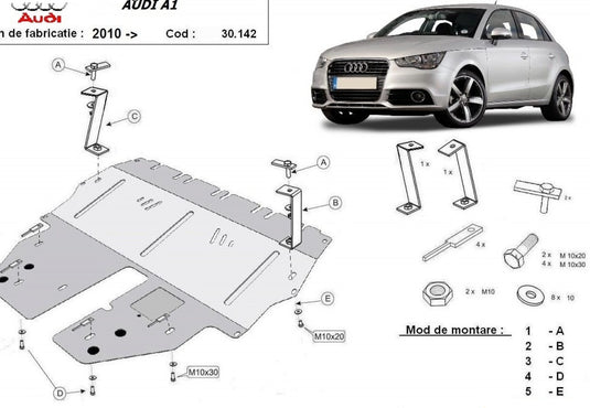 Engine metal shield - Audi A1 8x (2010-)