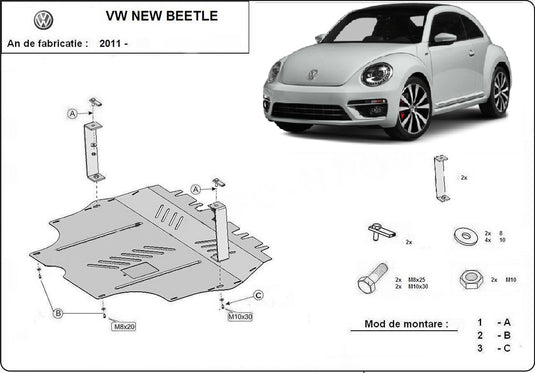 Engine metal shield - Volkswagen Beetle (2014-)