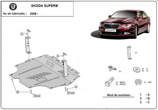 Engine metal shield - Skoda Superb (2015-)