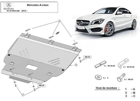 Engine metal shield - Mercedes A-Class W176 (2012-)