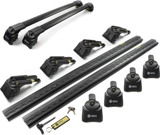 Roof rack cross bars Turtle Air-v1, silver color, dedicated for MAZDA 6 (GG1) ESTATE 02-07