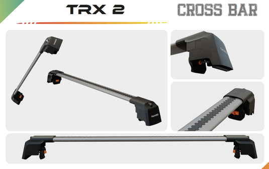 Set of wingbar roof rack cross bars, TRX2-94-98, Silver color, designed for HYUNDAI IX-35 (LM) 2010-2015
