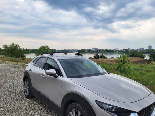 Set bare transversale portbagaj Turtle Air-v2, culoare argintie, dedicate pentru MAZDA CX-30 SUV 19-